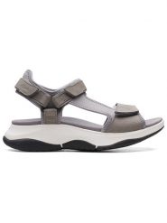Clarks Sandały "Wave2.0 Skip" w kolorze szarym rozmiar: 36. Szare sandały damskie Clarks, bez wzorów, z otwartym noskiem, bez obcasa, bez zapięcia. Za 184.46 zł.
