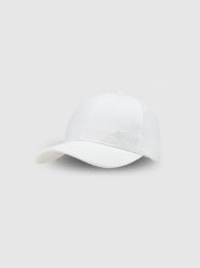 4F Czapka z daszkiem strapback uniseks - biała L/XL. Białe czapki z daszkiem damskie 4F, na lato, bez wzorów, z bawełny. W wyprzedaży za 39.99 zł.