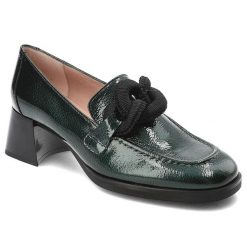Zielone Półbuty Hispanitas Eleganckie Obuwie Damskie. Zielone półbuty damskie Hispanitas, bez wzorów, ze skóry, bez obcasa, na obcasie, bez zapięcia. Za 619.00 zł.