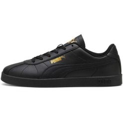 Adidasy Puma Club II SL, Dla obu płci. Czarne obuwie sportowe casual damskie Puma, ze skóry ekologicznej, bez zapięcia. Za 490.00 zł.