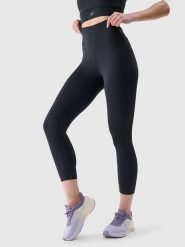 4F Legginsy sportowe w kolorze czarnym rozmiar: S. Czarne legginsy damskie 4F, s, bez wzorów, z materiału. Za 92.21 zł.