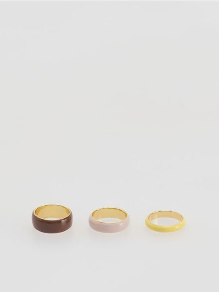 Pierścionki 3 pack - wielobarwny. Pierścionki damskie Reserved. Za 49.99 zł.