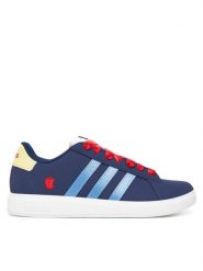 Adidas Sneakersy Disney Snow White Grand Court 00s JQ6680 Granatowy. Niebieskie buty sportowe dziewczęce Adidas, bez wzorów, z nubiku, bez zapięcia. Za 179.99 zł.