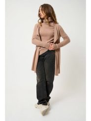 AUTHENTIC CASHMERE Kaszmirowy kardigan "Chésery" w kolorze beżowym rozmiar: M. Brązowe kardigany damskie AUTHENTIC CASHMERE, m, bez wzorów, z kaszmiru. Za 478.99 zł.