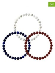 Pearline Bransoletki (3 szt.) z kamieniami szlachetnymi rozmiar: onesize. Białe bransoletki damskie Pearline. Za 130.99 zł.