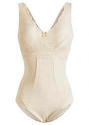 Body shape bez fiszbinów, średni stopień modelowania sylwetki. Brązowe body i gorsety bonprix, bez wzorów. Za 139.99 zł.