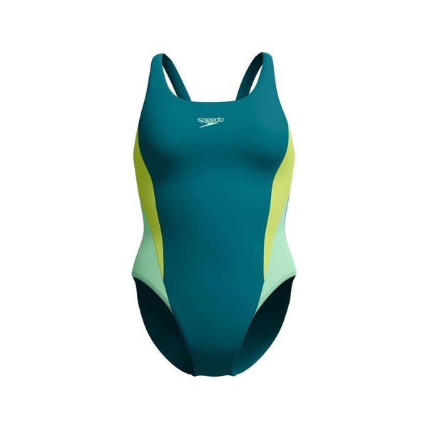 Damski kostium kąpielowy 1-częściowy Speedo Colourblock 2.0. Niebieskie stroje jednoczęściowe Speedo, bez wzorów. Za 179.99 zł.