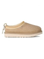 UGG Skórzane kapcie "Tasman Biarritz" w kolorze beżowym rozmiar: 41. Brązowe kapcie damskie Ugg, ze skóry. Za 506.32 zł.