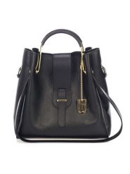 Lucca Baldi Skórzana torebka "Vinci" w kolorze czarnym - 33 x 28 x 13 cm rozmiar: onesize. Czarne torebki klasyczne damskie Lucca Baldi, z materiału, na ramię, bez dodatków. Za 351.38 zł.