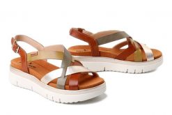 PIKOLINOS Palma W4N-0650C1 brandy-cit, sandały damskie. Brązowe sandały damskie Pikolinos, bez wzorów, bez obcasa, bez zapięcia. Za 463.17 zł.