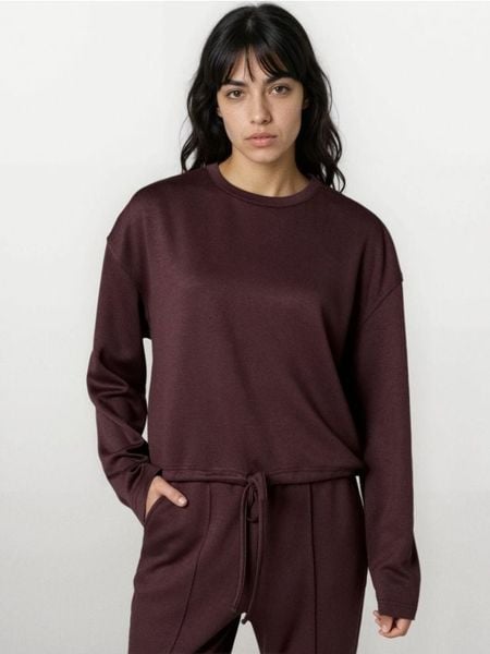 Bluza soft touch z domieszką wiskozy - brązowy. Brązowe bluzy damskie Sinsay, l, bez wzorów, z wiskozy, bez kaptura. Za 49.99 zł.