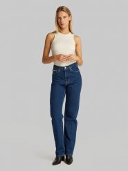 CALVIN KLEIN JEANS Dżinsy - Regular fit - w kolorze granatowym rozmiar: W28/L32. Niebieskie jeansy damskie Calvin Klein Jeans, z podwyższonym stanem. Za 266.66 zł.