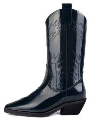 Loft37 Skórzane kowbojki w kolorze granatowym rozmiar: 35. Niebieskie kozaki damskie loft37, na zimę, bez obcasa, bez zapięcia. Za 608.99 zł.