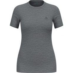 Koszulka damska ODLO Merino 160 BL TOP krótki rękaw 100% wełna merino. Szare bluzki damskie ODLO, m, bez wzorów, z wełny, sportowe, bez kołnierzyka, bez ramiączek. Za 276.60 zł.