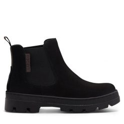 Botki Lasocki. Czarne botki damskie Lasocki, bez obcasa, na płaskiej podeszwie, bez zapięcia. Za 219.99 zł.