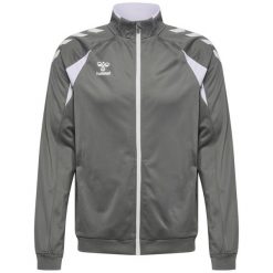 Kurtka z dresu Hummel Core 2.0. Białe kurtki damskie Hummel, bez wzorów, z dresówki, bez kaptura. Za 223.50 zł.