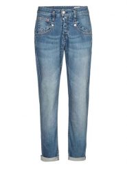 Herrlicher Dżinsy "Shyra" - Tapered fit - w kolorze niebieskim rozmiar: W24. Niebieskie jeansy damskie Herrlicher, z podwyższonym stanem. Za 153.71 zł.