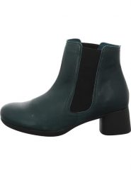 Think! Skórzane botki w kolorze granatowym rozmiar: 41. Niebieskie botki damskie Think!, eleganckie, bez obcasa, bez zapięcia. Za 354.94 zł.