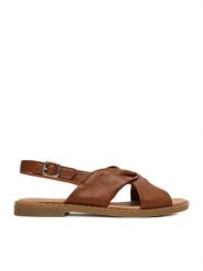 Remonte Sandały CEO-D3674-24 Brązowy. Brązowe sandały damskie Remonte, bez wzorów, ze skóry, bez obcasa, na płaskiej podeszwie, bez zapięcia. Za 339.99 zł.