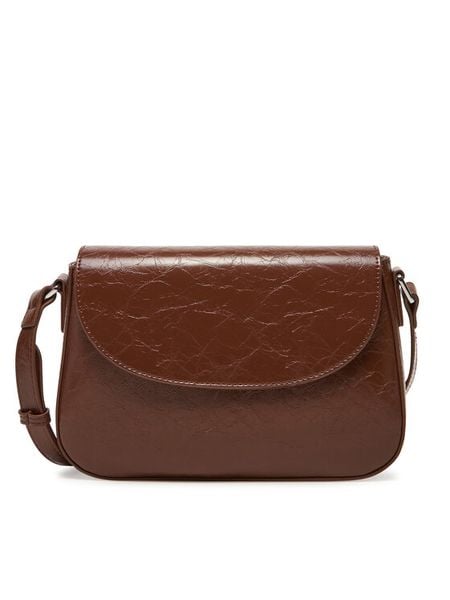 JENNY Torebka C-JEN-L-001-08 Brązowy. Brązowe listonoszki damskie Jenny, bez wzorów, z materiału, bez dodatków. Za 109.99 zł.