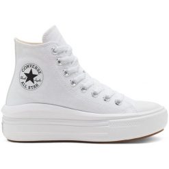Trampki Converse Chuck Taylor All Star Move Hi, Dla obu płci. Białe trampki damskie Converse, bez wzorów, bez zapięcia. Za 490.00 zł.