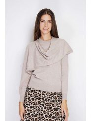 William de Faye Sweter w kolorze beżowym rozmiar: 36. Brązowe swetry klasyczne damskie William de Faye, z kaszmiru, bez kołnierzyka. Za 130.99 zł.