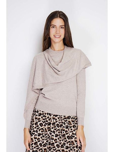 William de Faye Sweter w kolorze beżowym rozmiar: 36. Brązowe swetry klasyczne damskie William de Faye, z kaszmiru, bez kołnierzyka. Za 130.99 zł.