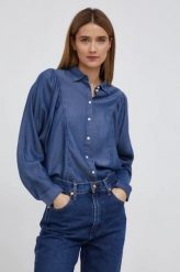 LEE VOLUME SLEEVE SHIRT DAMSKA KOSZULA Z DŁUGIM RĘKAWEM BRIGHT NAVY L45BTSC 112144041. Niebieskie koszule damskie Lee, l, bez wzorów, bez kołnierzyka, bez ramiączek. Za 139.99 zł.