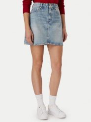 Tommy Hilfiger Spódnica jeansowa WW0WW50007 Niebieski Regular Fit. Niebieskie spódnice damskie Tommy Hilfiger, m, bez wzorów, z bawełny. Za 409.99 zł.