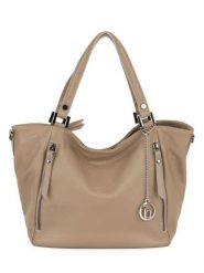 Lia Biassoni Skórzany shopper bag "Alserio" w kolorze szarobrązowym - 42 x 26 x 14 cm rozmiar: onesize. Brązowe shopper bag Lia Biassoni, bez wzorów, z materiału, na ramię, bez dodatków. Za 347.99 zł.