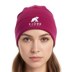 Czapka do biegania z merynosów. Czerwone czapki damskie FJORK MERINO, bez wzorów, z wełny. Za 279.00 zł.
