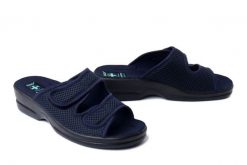 ADANEX 22914 ASK60VD granatowy, klapki damskie. Niebieskie klapki damskie Adanex, bez wzorów, bez obcasa, bez zapięcia. Za 92.99 zł.