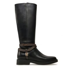 Kozaki MICHAEL Michael Kors. Czarne kozaki damskie MICHAEL Michael Kors, bez obcasa, na płaskiej podeszwie, bez zapięcia. Za 1,419.00 zł.
