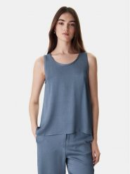 Marella Bluzka Nembi 2615161011 Granatowy Regular Fit. Niebieskie bluzki damskie Marella, bez wzorów, z wiskozy, bez kołnierzyka, bez ramiączek. Za 479.99 zł.