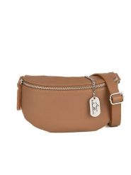 Anna Morellini Skórzana saszetka "Berenice" w kolorze beżowym - 25 x 14 x 1 cm rozmiar: onesize. Brązowe nerki i saszetki damskie Anna Morellini, bez wzorów, z materiału. Za 192.79 zł.