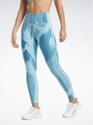 Reebok Legginsy Lux Perform HA4373 Niebieski Slim Fit. Niebieskie legginsy sportowe damskie Reebok, xs, bez wzorów, z syntetyku, na fitness i siłownię. Za 219.99 zł.