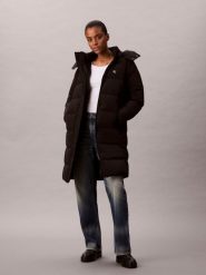 Calvin Klein Jeans Pikowany płaszcz Kobiety czarny, XS. Czarne płaszcze damskie Calvin Klein Jeans, xs, bez wzorów, z jeansu, bez kaptura. Za 949.95 zł.