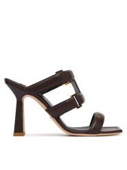 Elisabetta Franchi Klapki SA-44L-62E2-V620 Brązowy ciemny. Brązowe klapki damskie Elisabetta Franchi, bez wzorów, ze skóry, bez obcasa, bez zapięcia. Za 2,639.00 zł.