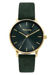 Tamaris Zegarek kwarcowy w kolorze złoto-ciemnozielono-czarnym rozmiar: onesize. Zielone, analogowe zegarki damskie Tamaris, metalowe. Za 165.99 zł.