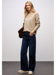 Street One Sweter w kolorze beżowym rozmiar: 38. Brązowe swetry klasyczne damskie Street One, bez kołnierzyka. Za 122.09 zł.