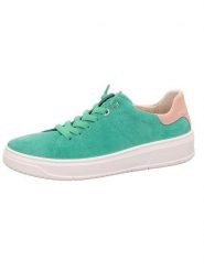 Legero Skórzane sneakersy "Rejoise" w kolorze zielonym rozmiar: 37. Zielone obuwie sportowe damskie Legero, bez zapięcia. Za 223.99 zł.