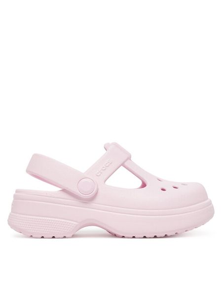 Crocs Sandały Classic Mary Jane Clog K 210615 Różowy. Czerwone sandały dziewczęce Crocs, z tworzywa sztucznego, bez obcasa, bez zapięcia. Za 169.99 zł.