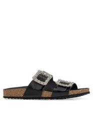 Geox Klapki D Brionia R D45Y3A 000T5 C9999 Czarny. Czarne klapki damskie Geox, bez wzorów, ze skóry, bez obcasa, bez zapięcia. Za 289.99 zł.