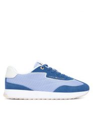 Tommy Hilfiger Sneakersy Th Retro Runner Mix FW0FW09410 Niebieski. Niebieskie obuwie sportowe damskie Tommy Hilfiger, z materiału, bez zapięcia. Za 409.99 zł.