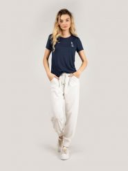 North Sails X Prada T-shirt "Foehn" | 45 2505 000 | T-shirt Foehn | Kobieta | Granatowy. Niebieskie t-shirty damskie North Sails, xs, z aplikacjami, z poliesteru, bez kołnierzyka. W wyprzedaży za 199.00 zł.
