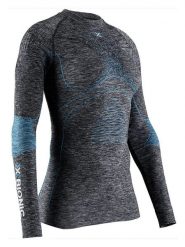 X-Bionic Zimowa koszulka sportowa w kolorze antracytowym rozmiar: XL. Czarne koszulki sportowe damskie X BIONIC, xl, bez wzorów, z materiału, bez ramiączek, outdoorowe. Za 294.28 zł.