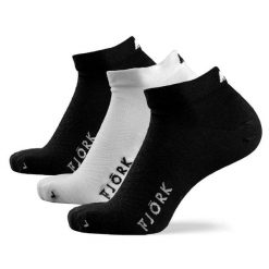Skarpety Low Cut – 3 pary sportowe z wełny merynosów. Białe skarpetki damskie FJORK MERINO, bez wzorów, z elastanu. Za 339.00 zł.