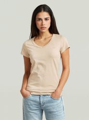 G-Star Koszulka w kolorze beżowym rozmiar: XXL. Brązowe bluzki damskie G-Star, xxl, bez wzorów, z bawełny, retro, bez kołnierzyka, bez ramiączek. Za 84.21 zł.