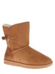 ISLAND BOOT Botki zimowe "Emmy" w kolorze jasnobrązowym rozmiar: 39. Brązowe botki damskie Island Boot, na zimę, z materiału, bez obcasa, bez zapięcia. Za 145.26 zł.