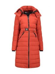 Geographical Norway Płaszcz zimowy "Cabimalimo" w kolorze brązowo-czerwonym rozmiar: XXL. Brązowe płaszcze damskie Geographical Norway, na zimę, xxl, bez wzorów, z puchu, bez kaptura. Za 339.00 zł.